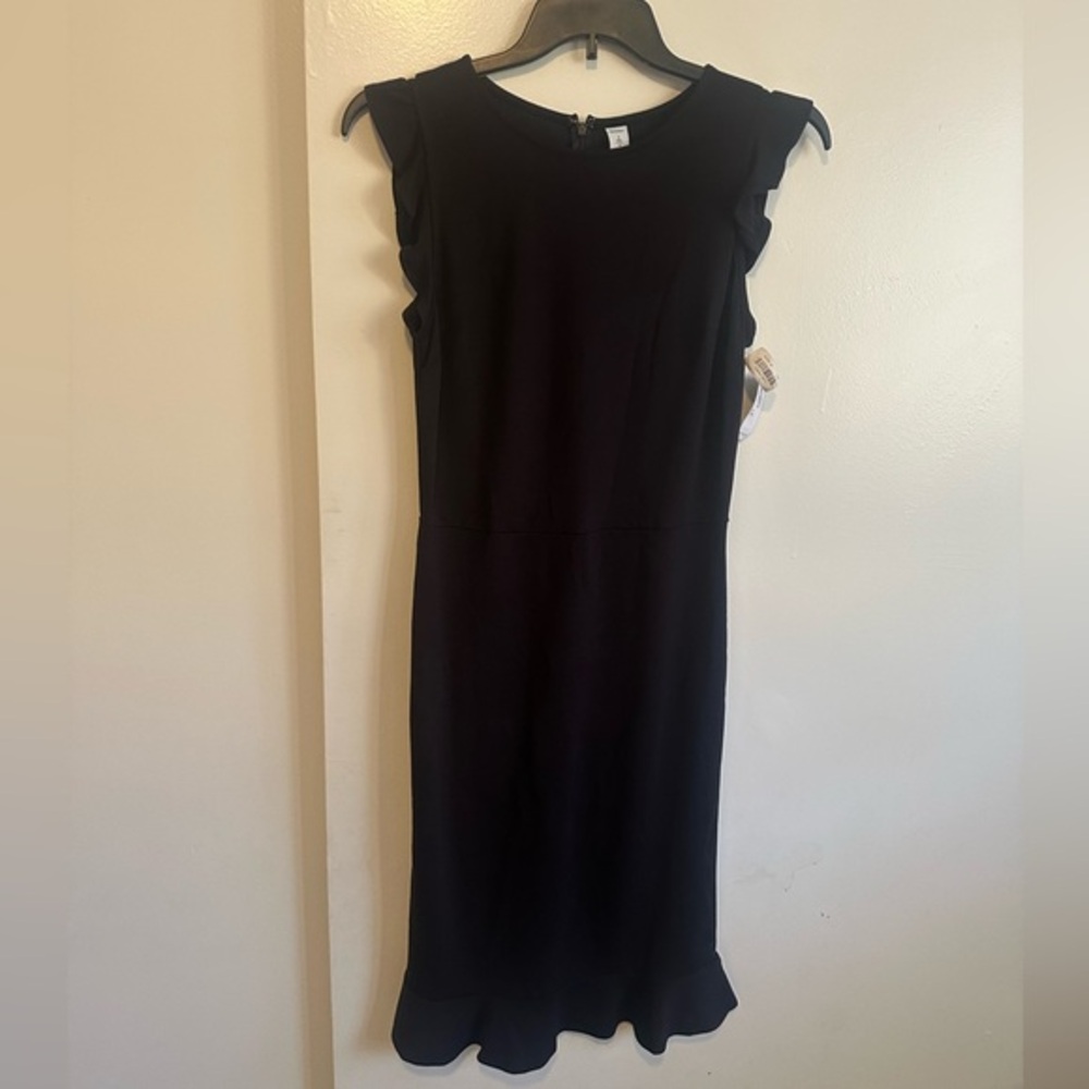 Old Navy Black Ruffle Midi Dress